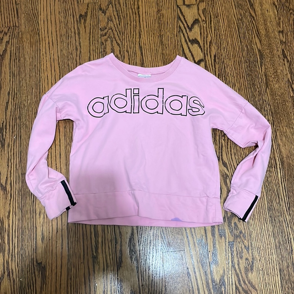 Pink adidas girls size 14 sweatshirt